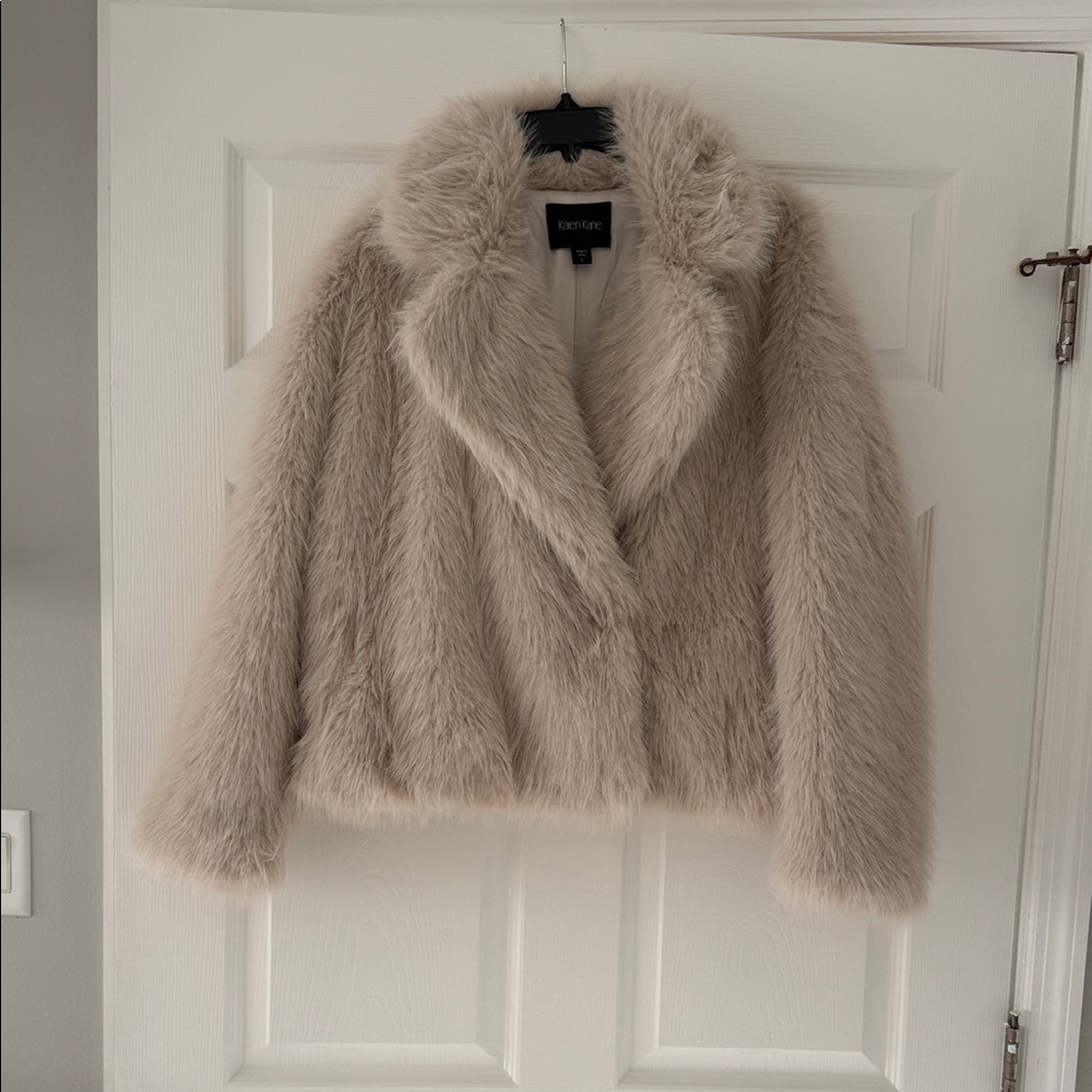 Karen Kane Plush Teddy Jacket - Tan